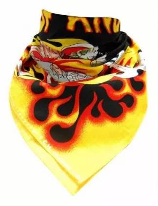 Bandana Halstuch Totenkopf Feuer