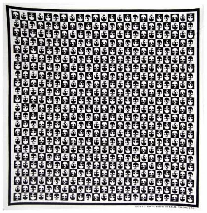 Bandana Halstuch Totenkopf Karo