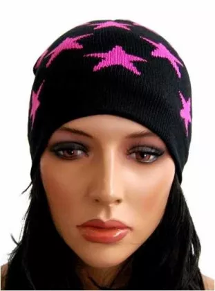 Beanie - Pinke Sterne
