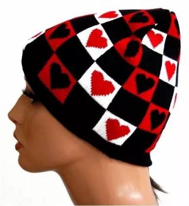 Beanie - Herz Muster