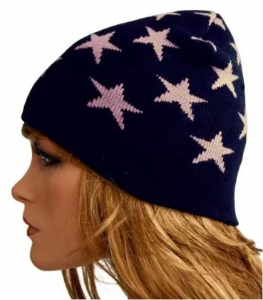 Beanie - Rosa Sterne