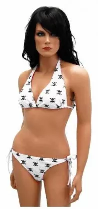 Bikini mit Totenköpfen