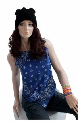 Paisley Blau Bandana Trägertop