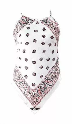 Paisley Weiß Bandana Trägertop