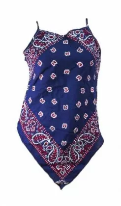 Paisley Marineblau Bandana Trägertop