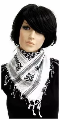 PLO Bandana Scarf White Black