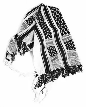 PLO Bandana Scarf White Black