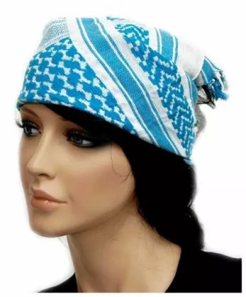 PLO Bandana Weiß Türkis