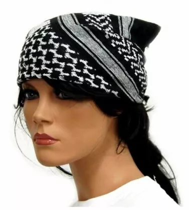 PLO Bandana Schwarz Weiß