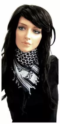 PLO Bandana Schwarz Weiß