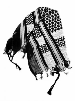 PLO Bandana Schwarz Weiß