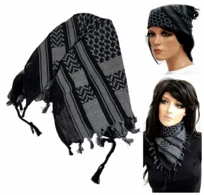 PLO Bandana Schwarz Grau