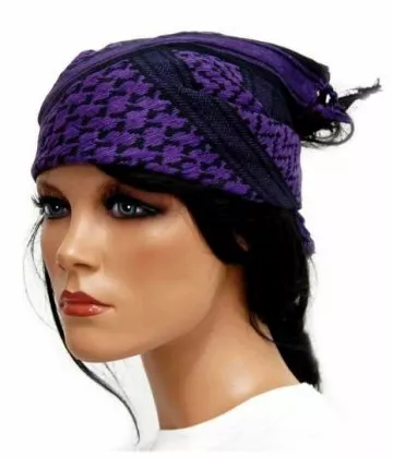 PLO Bandana Schwarz Lila