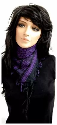 PLO Bandana Schwarz Lila