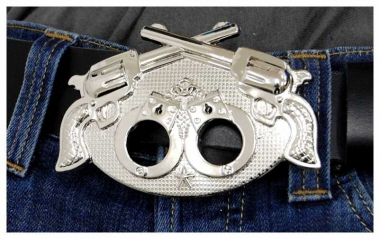 Belt Buckle Guns and Handcuffs