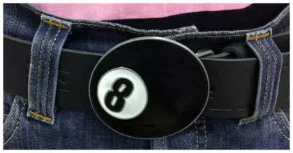 Gürtelschnalle 8-Ball