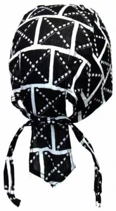 Black and White Kiddie Bandana Cap