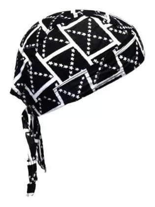 Schwarz Weißes Kinder Bandana Cap