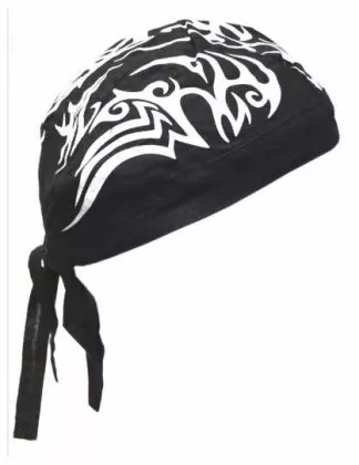 Kiddie Bandana Cap Black & White