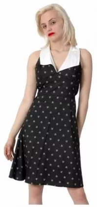 Kleid - White skulls