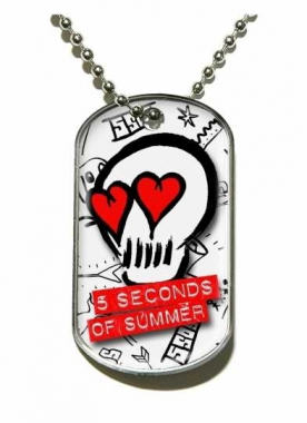 5 Seconds of Summer Skull Merchandise Dog Tag