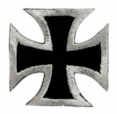 Embroidered Biker Patch Iron Cross