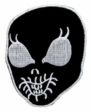 Embroidered Patch Black Skull