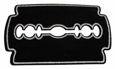 Embroidered Patch Razor blade