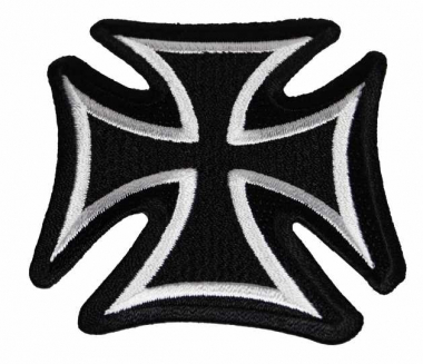 Embroidered Iron Cross Biker Patch