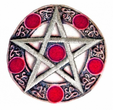 Aufnäher - Pentagramm Rot