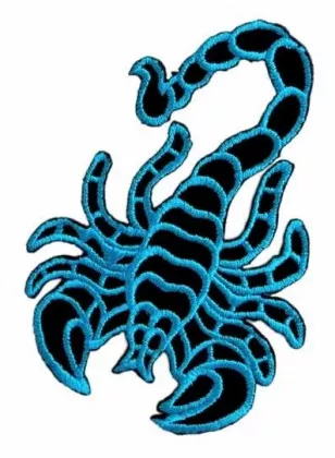 Aufnäher Türkiser Skorpion