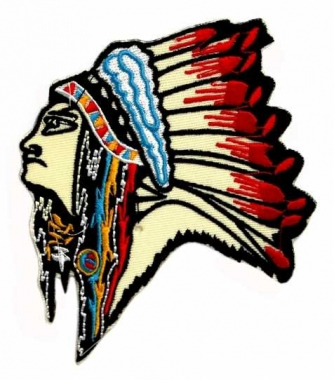 Embroidered Patch Red Indian