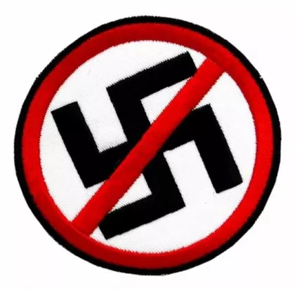 Gestickter Aufnäher Anti Nazi