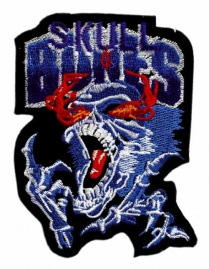 Embroidered Patch Skull Bones