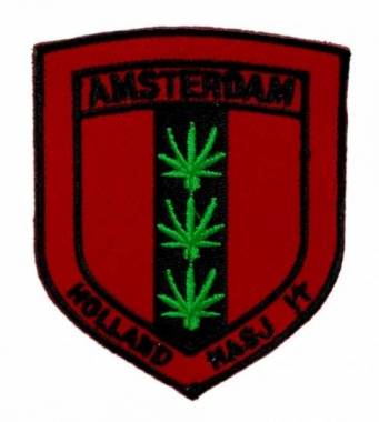 Embroidered Patch Amsterdam cannabis
