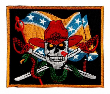Embroidered Biker Patch Confederate States