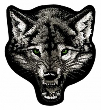 Embroidered Patch Angry Wolf