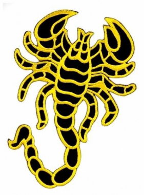 Embroidered Patch - Yellow Scorpion