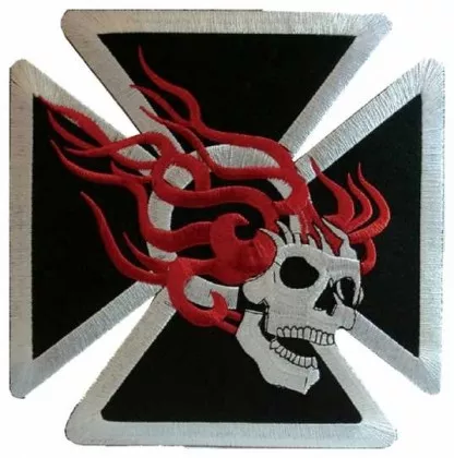Aufnäher - Flaming Skull