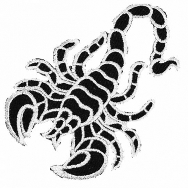 Embroidered Patch - White Scorpion