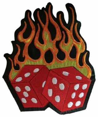 Embroidered Patch - Burning Dices