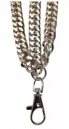 Schlüsselkette - Biker Kette - Chrom - 3-reihig