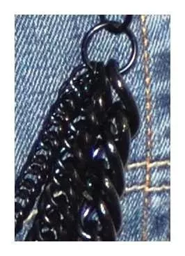 Dreiteilige Schlüsselkette Schwarz
