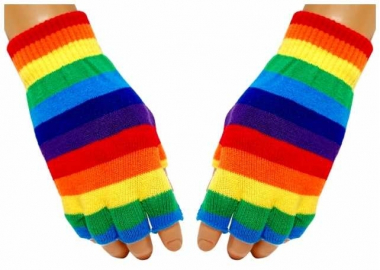Fingerlose Handschuhe Rainbow