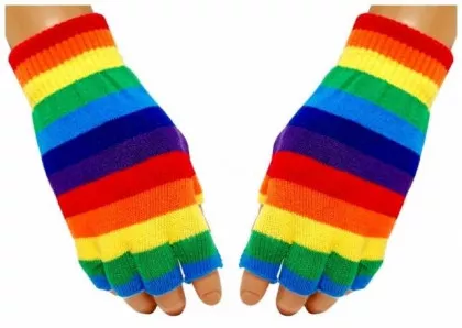 Fingerlose Handschuhe Rainbow