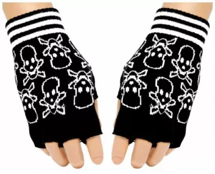 Fingerlose Handschuhe Skulls