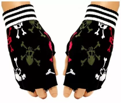 Fingerlose Handschuhe Color Skulls