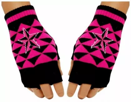 Fingerlose Handschuhe Motiv nautischer Stern