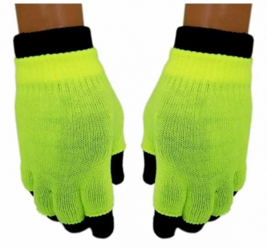 2in1 Handschuhe Neon Gelb