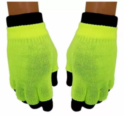 2in1 Handschuhe Neon Gelb